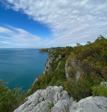 Rilke Weg Wanderweg bei Sistiana zwischen Duino und Triest in der Region Friaul-Julisch Venetien Italien 