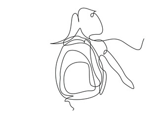 Excited little student walking towards school. Student walking towards school. back to school concept.