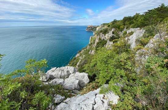 Rilke Weg Wanderweg bei Sistiana zwischen Duino und Triest in der Region Friaul-Julisch Venetien Italien 