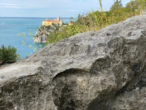 Rilke Weg Wanderweg bei Sistiana zwischen Duino und Triest in der Region Friaul-Julisch Venetien Italien 
