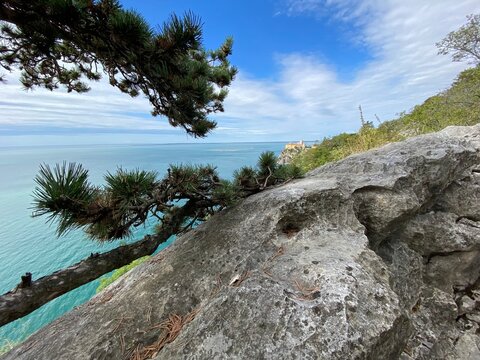 Rilke Weg Wanderweg bei Sistiana zwischen Duino und Triest in der Region Friaul-Julisch Venetien Italien 