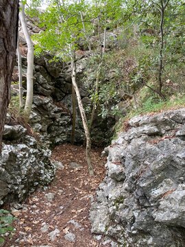 Rilke Weg Wanderweg bei Sistiana zwischen Duino und Triest in der Region Friaul-Julisch Venetien Italien 