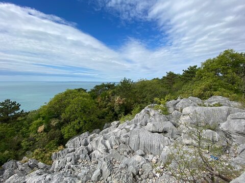 Rilke Weg Wanderweg bei Sistiana zwischen Duino und Triest in der Region Friaul-Julisch Venetien Italien 
