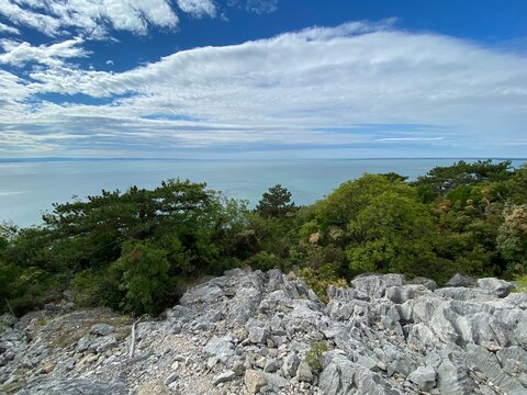 Rilke Weg Wanderweg bei Sistiana zwischen Duino und Triest in der Region Friaul-Julisch Venetien Italien 