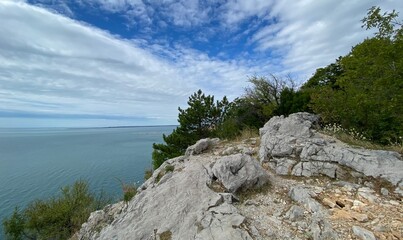 Rilke Weg Wanderweg bei Sistiana zwischen Duino und Triest in der Region Friaul-Julisch Venetien Italien 