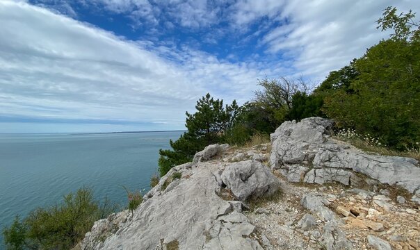 Rilke Weg Wanderweg bei Sistiana zwischen Duino und Triest in der Region Friaul-Julisch Venetien Italien 