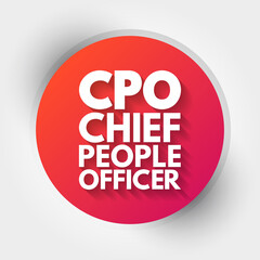 CPO - Chief People Officer acronym, business concept background