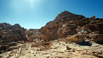 color canyon and white canyon from Sinai desert and mountains 