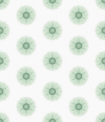 Geometric green seamless floral pattern decoration background