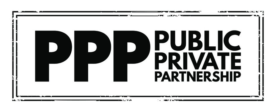 PPP - Public Private Partnership acronym text stamp, business concept background