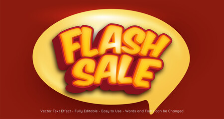 editable text Flash sale 3d text style suitable for banner promotion