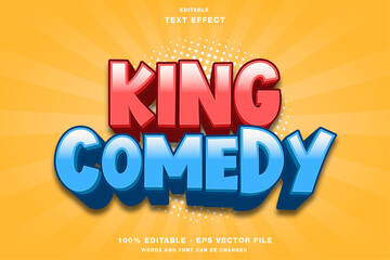 King Comedy 3D Cartoon Editable Text Effect