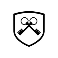 Key property home real estate icon isolated on white background