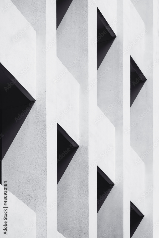 Poster architecture details concrete wall pattern geometric abstract background