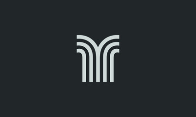 Creative letter n graphic lines alphabet icon/logo design