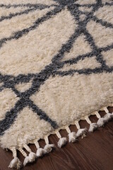 Carpet photos on the decorated floor in the room.
