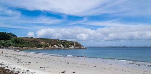 Côte et plage Bretonne en France.