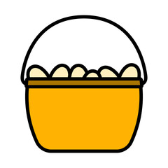 Easter Basket With Eggs Icon