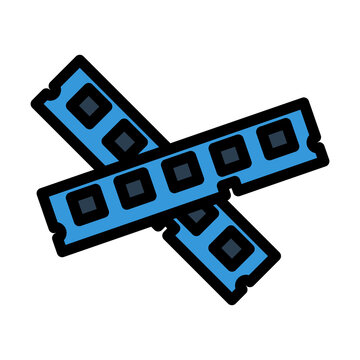 blue ram sticks crossed clip art preview