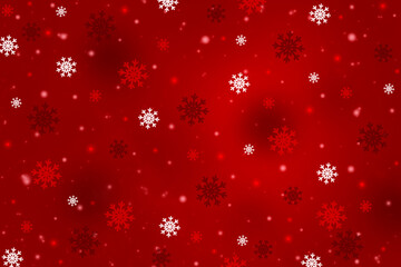 Christmas holiday red background with snowflake.