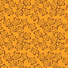 Simple floral seamless pattern with flowers for fabrics and cards and linens and kids and wrapping paper