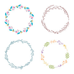 Set of floral frames