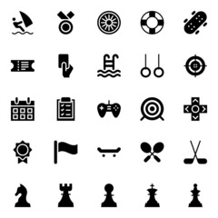 Glyph icons for sports.