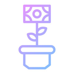 Fototapeta premium investment gradient icon