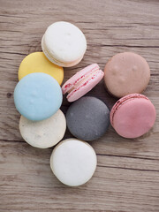 다양한 색상의 마카롱