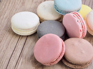 다양한 색상의 마카롱