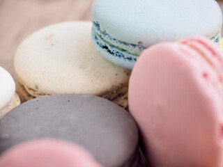 다양한 색상의 마카롱