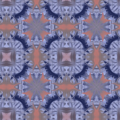 Abstract seamless pattern with kaleidoscope ornament.Texture for wallpaper, fabric, wrapping paper. 