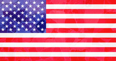 USA United States of America Flag. Vintage style