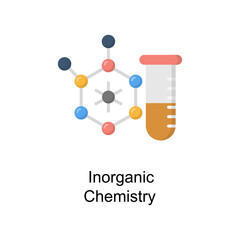 Inorganic Chemistry vector Flat Icon Design illustration. Educational Technology Symbol on White background EPS 10 File