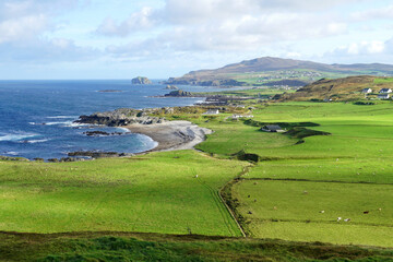 Fototapeta na wymiar Costal landscape. Malin Head, Inishowen Peninsula, co Donegal, Ireland
