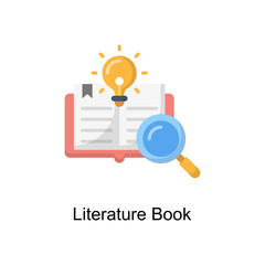 Literature Book vector Flat Icon Design illustration. Educational Technology Symbol on White background EPS 10 File