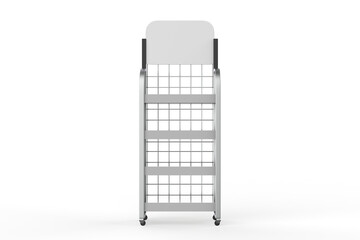 Display stand, retail display stand for product , display stands isolated on white background. 3d illustration