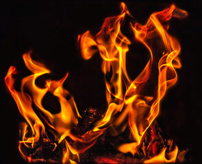 fire, flame, burn, hot, black