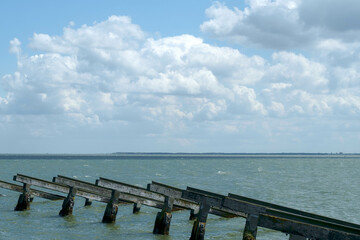 Former island Marken in the  IJsselmeer former Zuiderzee, Noord-Holland province, The Netherlkands