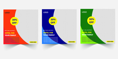 Social Media Banners Hotel Booking