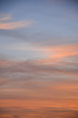 Fototapeta na wymiar Sunset sky background with clouds