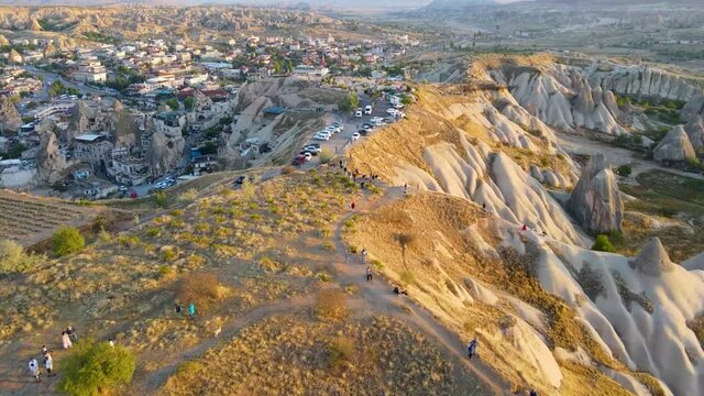 observation deck for tourists, a place where hot air balloons take off Kapadokia