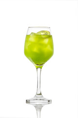 Fototapeta na wymiar Cocktail in a glass isolated on white.