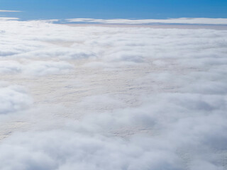 cloud texture background. white clouds top view