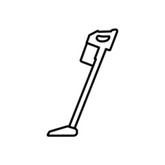 Vacuum cleaner line icon, vector outline logo isolated on white background