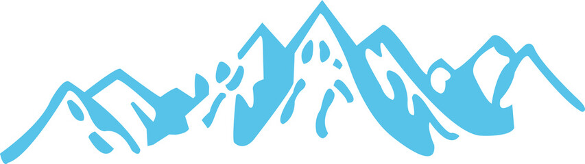 Obraz premium colored mountains, translucent waves, abstract glass shapes, modern backgrounds, vector design illustration for your project.