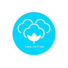 Natural Organic Cotton Icon. Vector