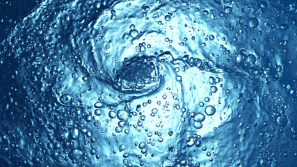 Texture of splashing water surface, top shot.