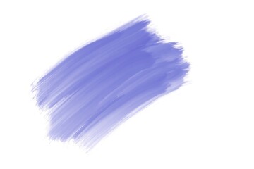 Very peri violet abstract brush strokes ,color 2022 of the year on white isolated background. High quality photo