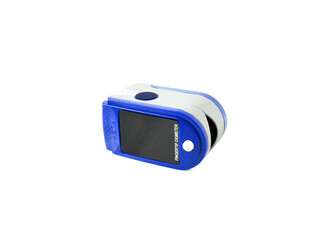 Blue oximeter isolated on white background